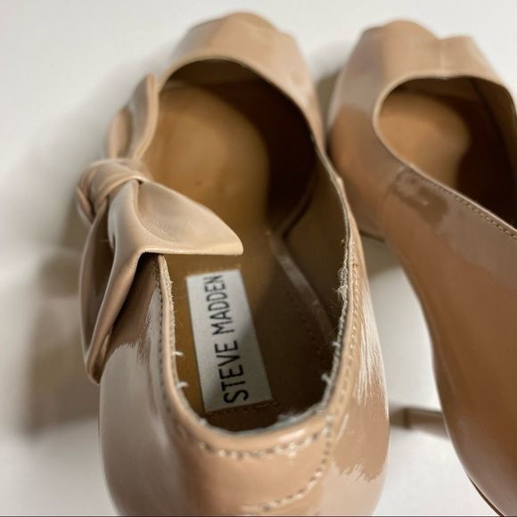 Steve Madden Nude Open Peep Toe Stiletto Shoes - Picture 8 of 16